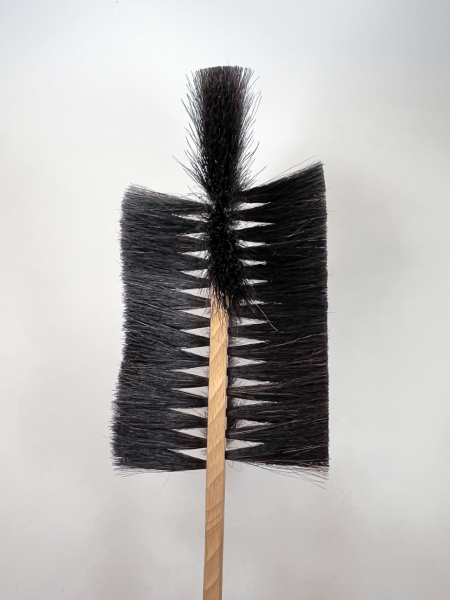 Heizkörperbürste, 3 Reihen, 50 cm / Rosshaar, Rundkopf